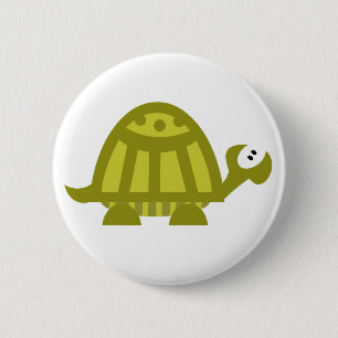 Green Turtle Pinback Button