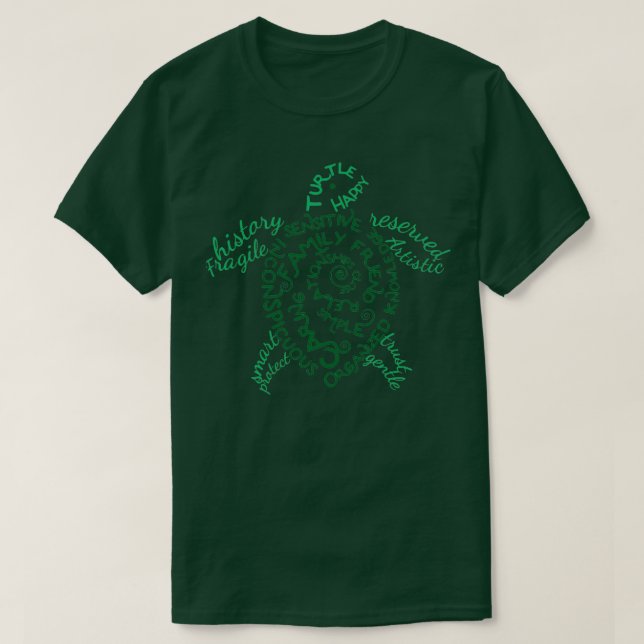 Green Turtle Spirit Animal T-Shirt (Design Front)