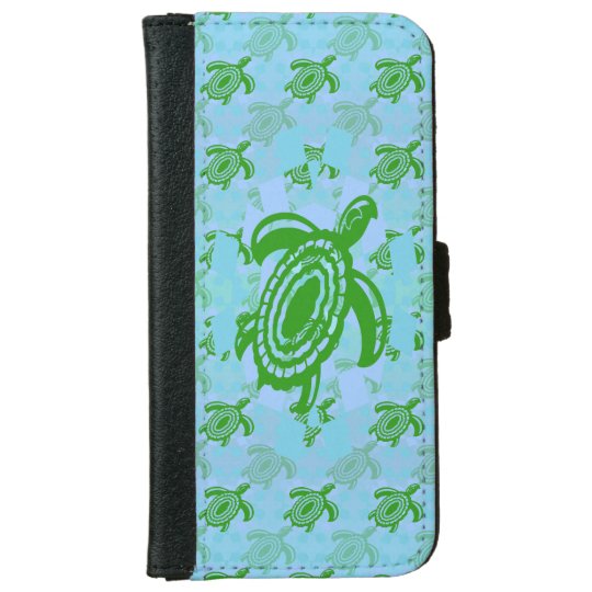 Green Turtle Wallet Phone Case For iPhone 6/6s