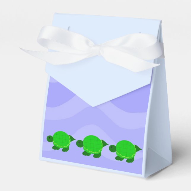 Green Turtles Favor Boxes (Front Side)