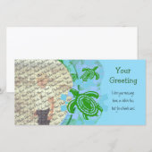 Green Turtles PhotoCard Template (Front/Back)
