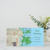 Green Turtles PhotoCard Template (Standing Front)