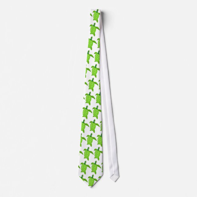Green turtles tie (Front)
