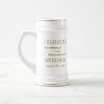 Green Twin Palm Trees Tropical Wedding Souvenir Beer Stein at Zazzle