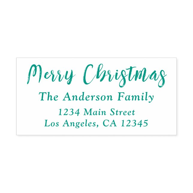 Green Typography Minimal Simple Modern Christmas Self-inking Stamp (Design)