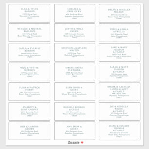Green Typography Wedding Guest Address Labels