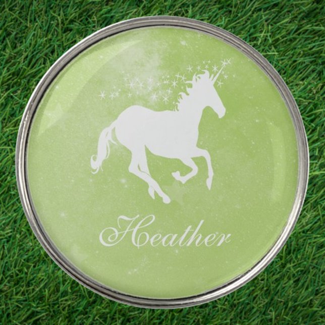 Green Unicorn Personalize Golf Ball Marker (Green Unicorn Personalized Golf Ball Marker)