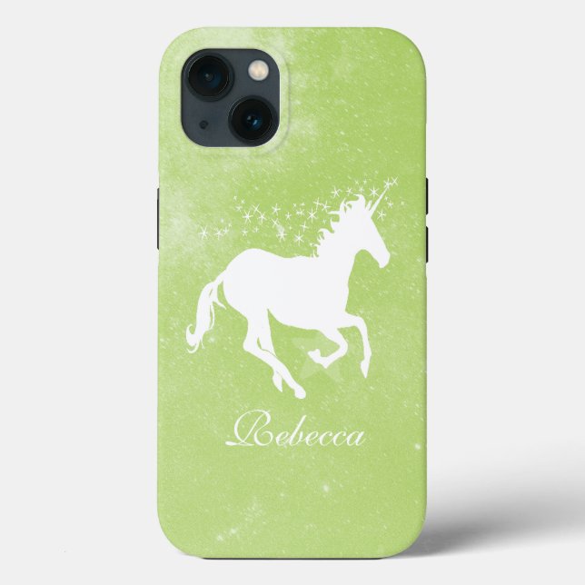 Green Unicorn Personalized Case-Mate iPhone Case (Back)