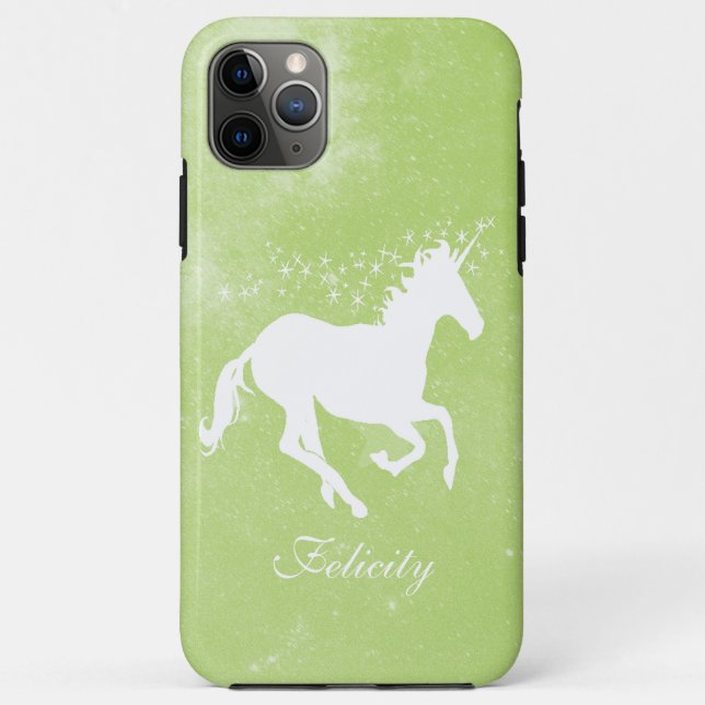 Green Unicorn Personalized Case-Mate iPhone Case (Back)