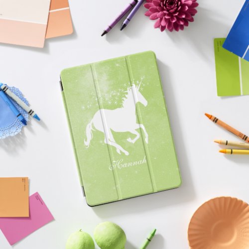 Green Unicorn Personalized iPad Pro Cover
