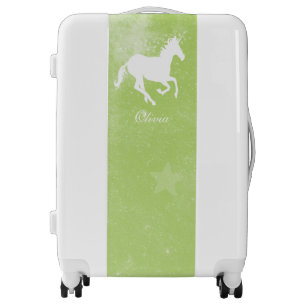Green Unicorn Personalized Luggage