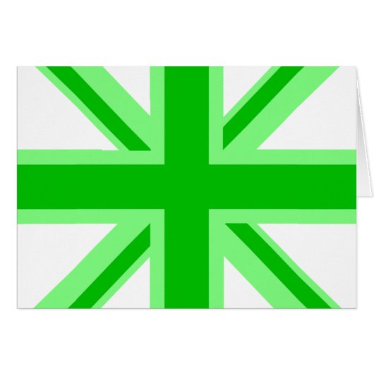 Green Union Jack Cards (Front Horizontal)