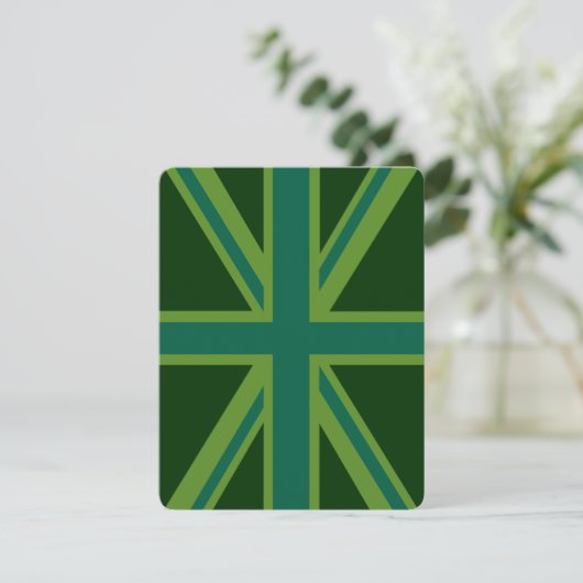 Green Union Jack Flag Decor (Standing Front)