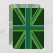 Green Union Jack Flag Decor (Front/Back)