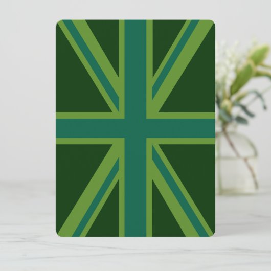 Green Union Jack Flag Decor (Standing Front)