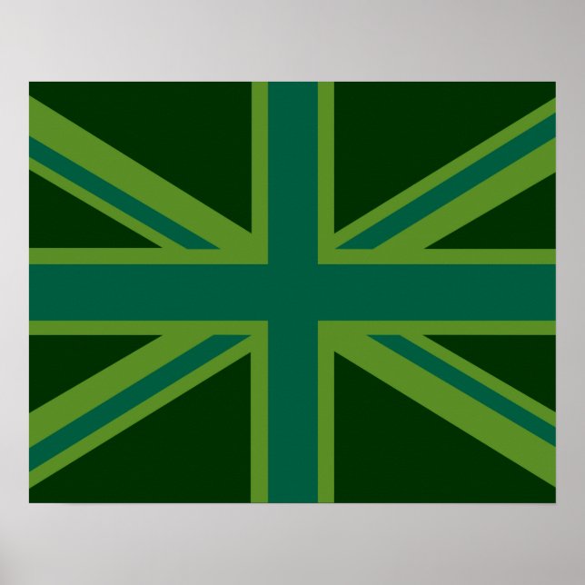 Green Union Jack Flag Decor (Front)