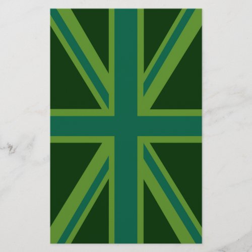 Green Union Jack Flag Decor