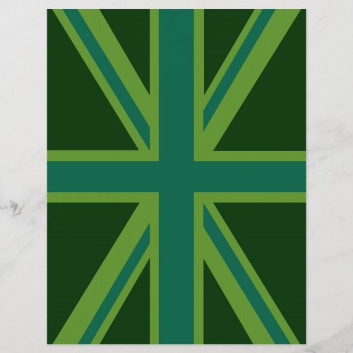 Green Union Jack Flag Decor Flyer