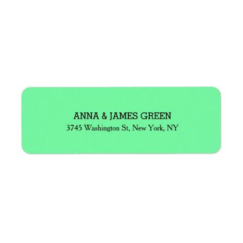 Green Unique Creative Clean Stylish Family Name Label