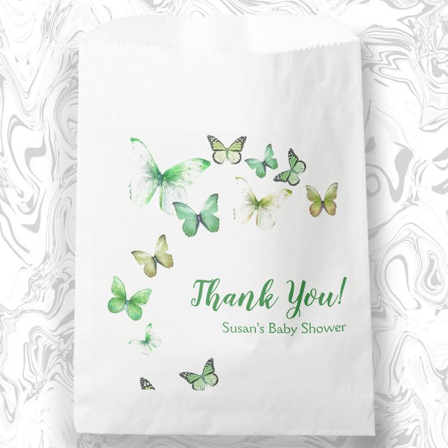 Green Unisex A Little Butterfly Baby Shower  Favor Bag (Creator Uploaded)