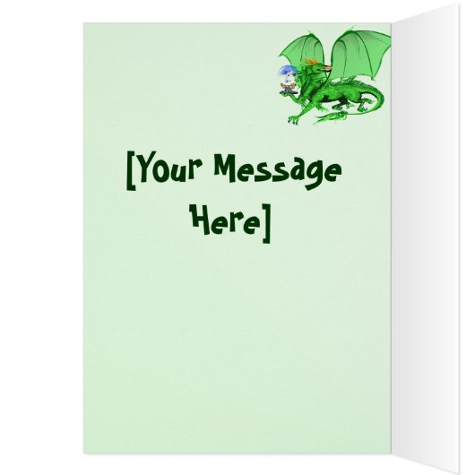 Green Universe Dragon Card (Inside (Left))