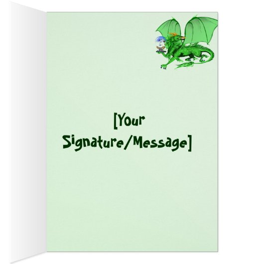 Green Universe Dragon Card (Inside (Right))