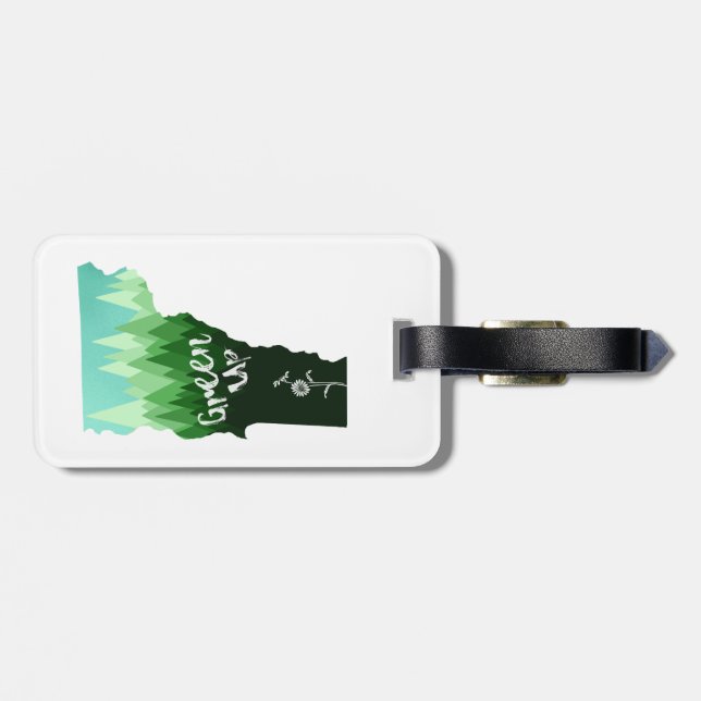 Green Up Vermont Luggage Tag (Back Horizontal)