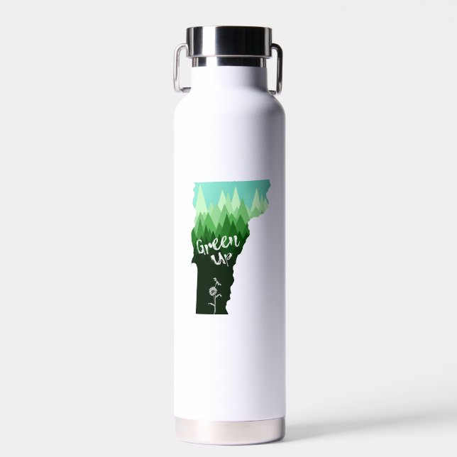 Green Up Vermont Water Bottle (Front)