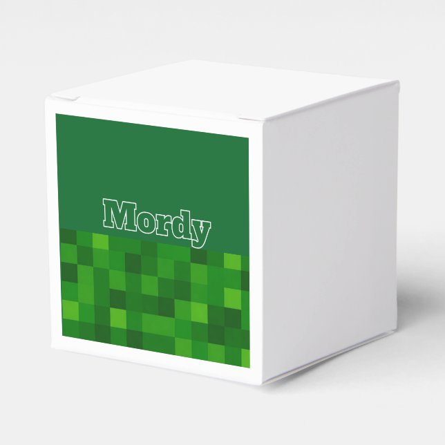 Green upsherin favor box (Front Side)