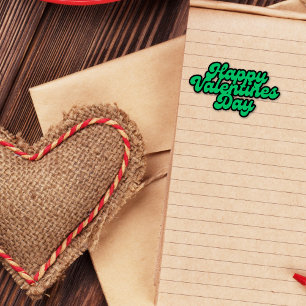 Green Valentine's Day Font Art TINY Sticker sheet
