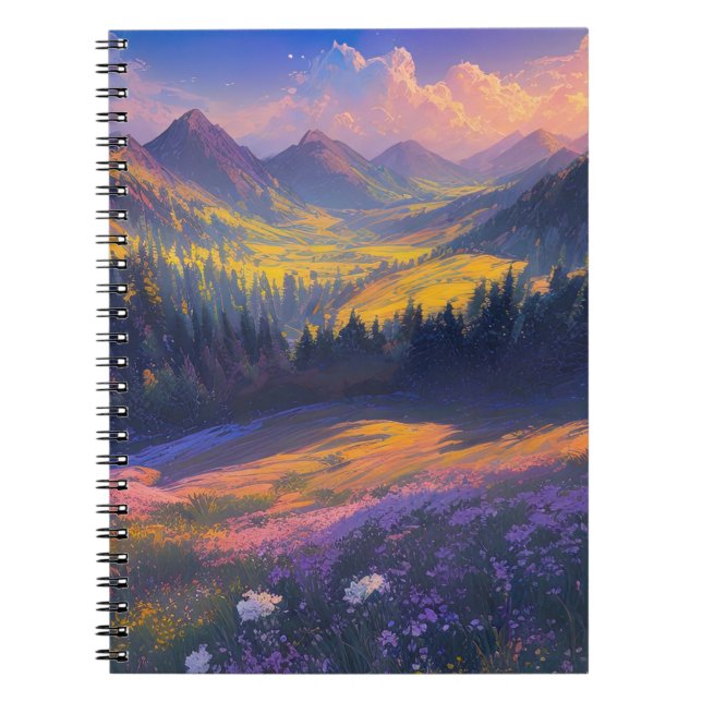 Green Valley and Majestic Pine Haven Notebook (Front)