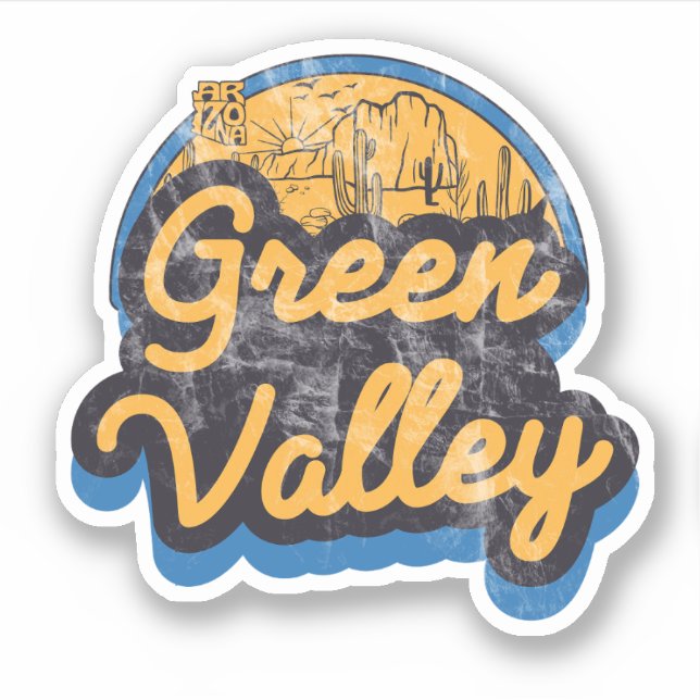 Green Valley, Arizona  Sticker (Front)
