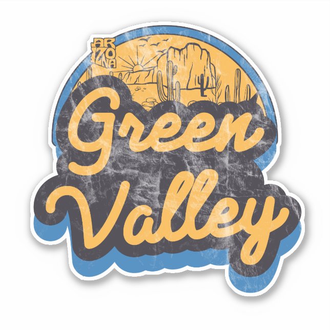 Green Valley, Arizona  Sticker (Front)