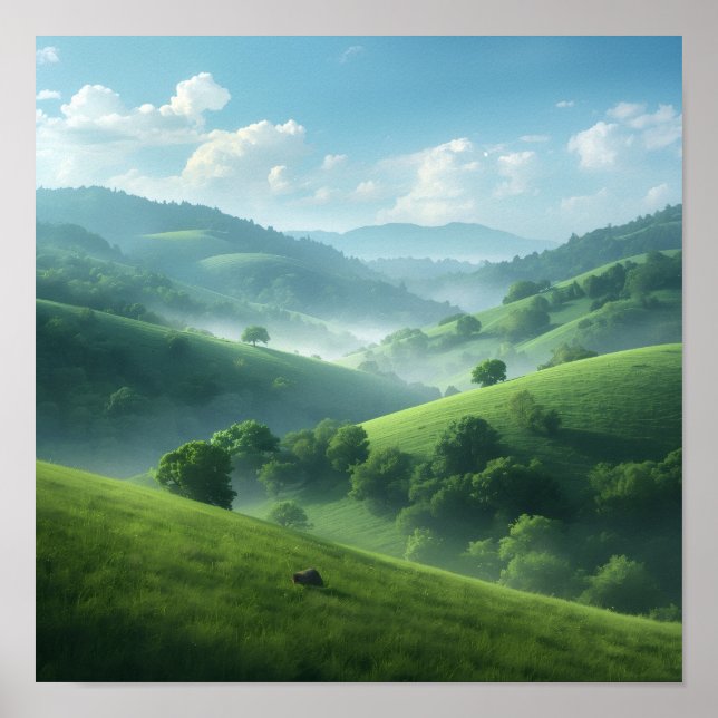 Green Valley Dreamscape Poster (Front)