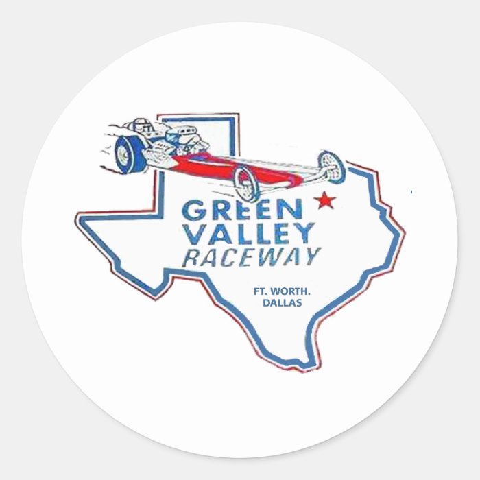 Green Valley Raceway Round Sticker