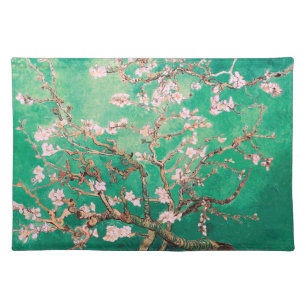 Green Van Gogh Almond Blossoms Cloth Placemat