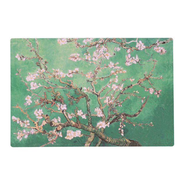 Green Van Gogh Almond Blossoms Placemat (Front)