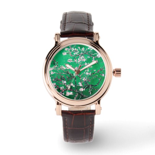 Green Van Gogh Almond Blossoms Watch