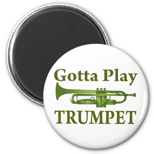 Green Variegated Gotta Play Trumpet Gift Magnet