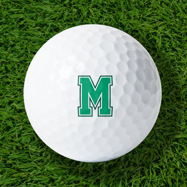 Green Varsity Monogram Golf Balls (Creator Uploaded)