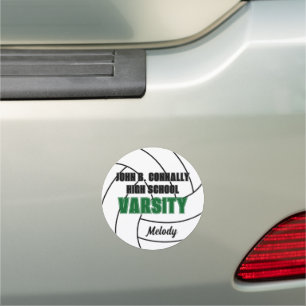 Green Varsity Volleyball Custom High School Car Magnet