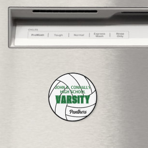 Green Varsity Volleyball Custom High School Team Magnet