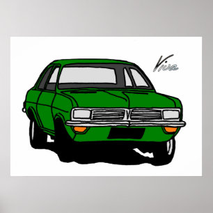 Green Vauxhall Viva HC Poster