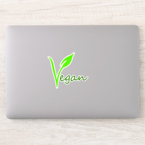 green vegan sticker