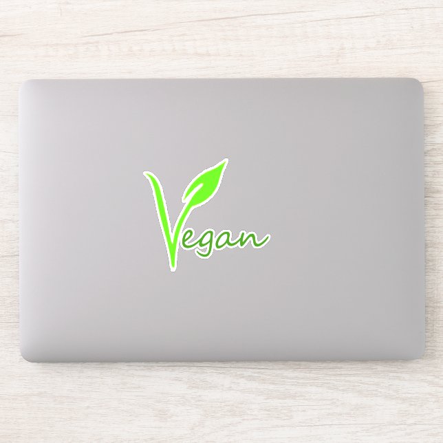 green vegan sticker (Computer)