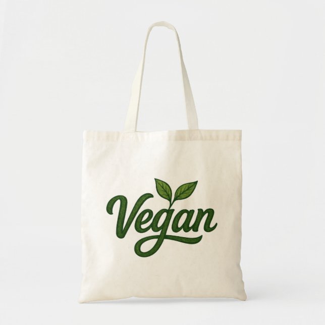 Green Vegan Tote Bag (Front)