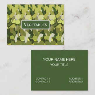 Green Vegetables Veggies Business Card