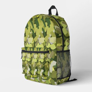 Green Vegetables Veggies Printed Backpack