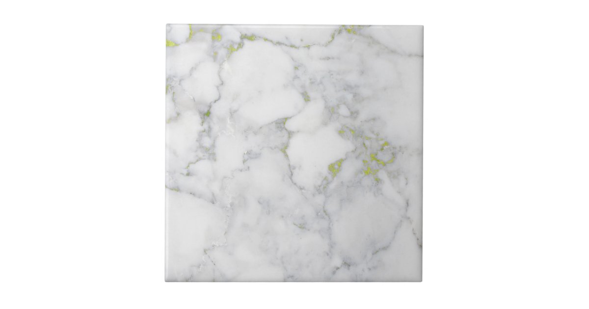 Green veins marble ceramic tile Zazzle