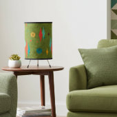 Green Velvet look Mid Century Modern Avocado Shape Tripod Lamp